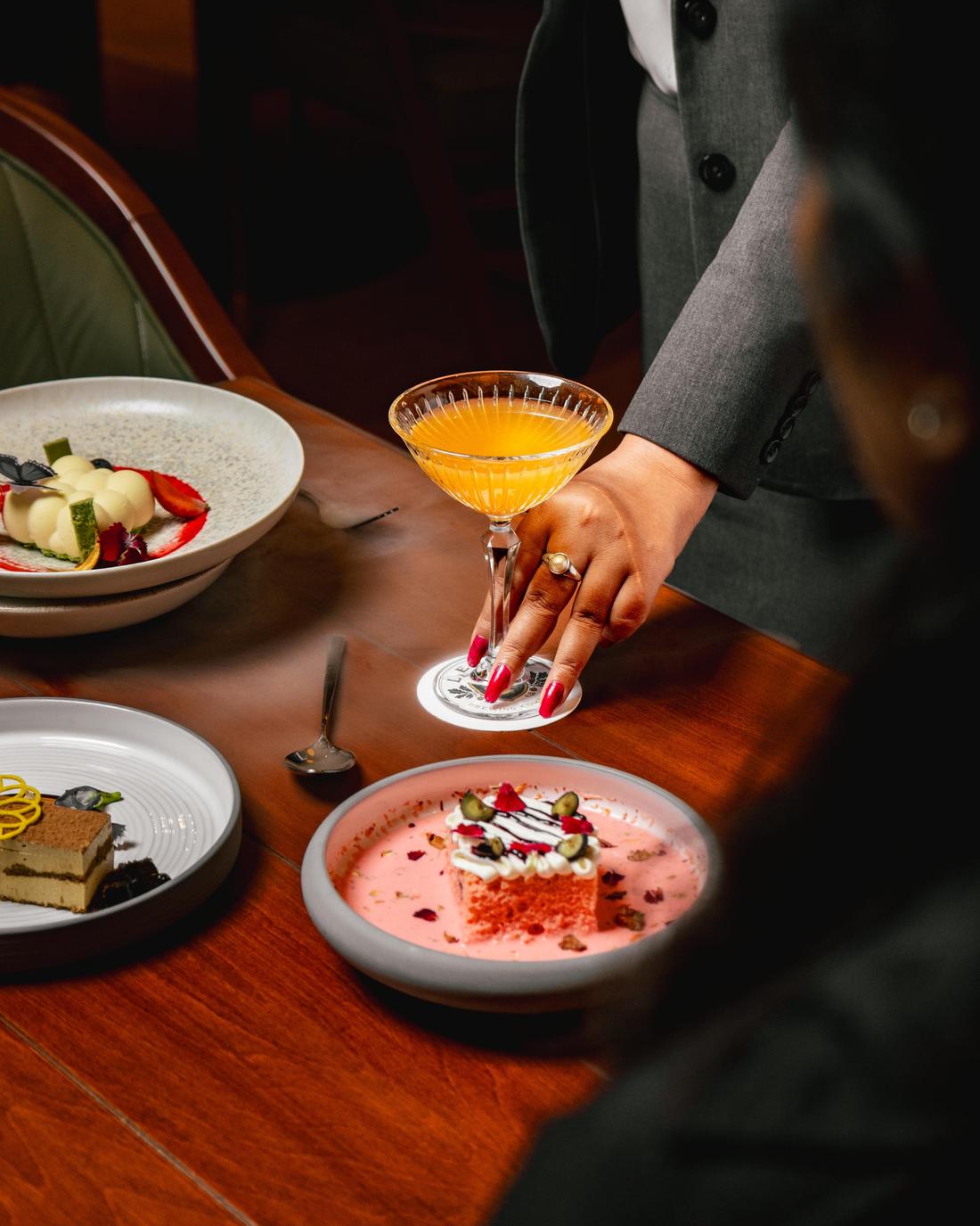 Dessert being served tableside at Legacy Brewing Company